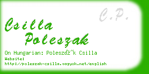 csilla poleszak business card